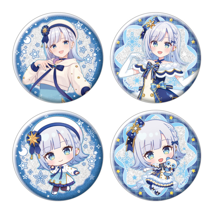 彩澄しゅお&彩澄りりせ　きらきら缶バッジ　彩澄りりせ　4種セット