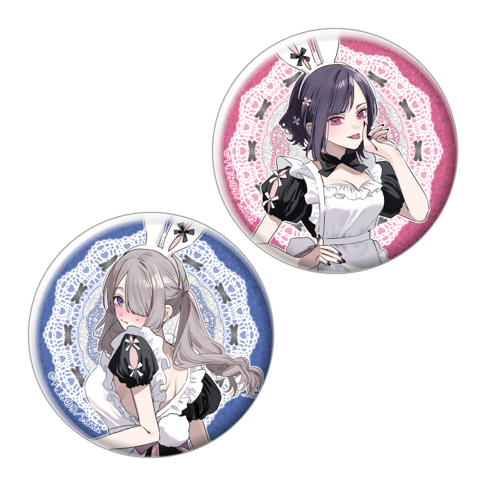 好都合セミフレンド　きらきら缶バッジ　2種セット